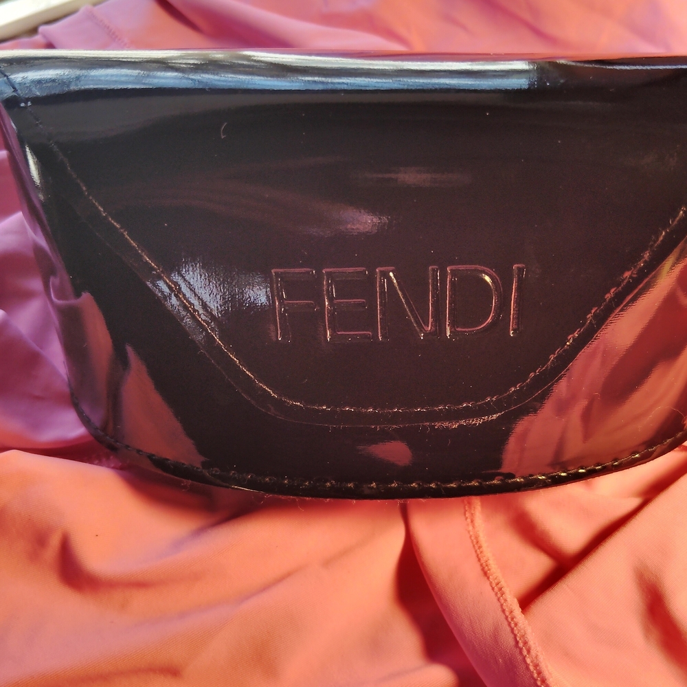 Fendi Glossy Black Logo Sunglasses Case